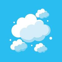 Nature-Inspired Cloud Designs with a Minimalist Touch vector