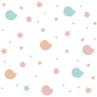 Soft Pastel Shapes Star Pattern vector
