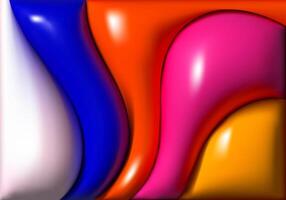 Inflated background with the plasticine, plastic effect. vector