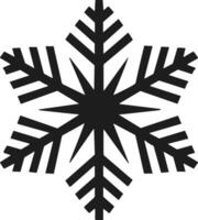Bold Snowflake Silhouette for Winter and Holiday Graphic Design vector