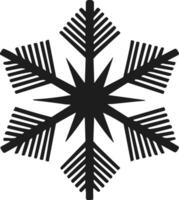 Geometric Snowflake Silhouette for Winter and Holiday Designs vector