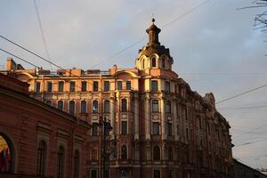 Exploring Historic Architecture that Shines in the Beautiful Soft Light of the Evening photo