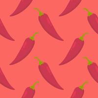 Red Chili seamless pattern background vector