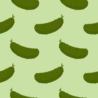green pickles flat seamless pattern background. vector