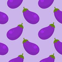 seamless pattern Eggplant vector