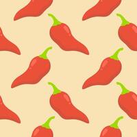 seamless pattern of chili peppers vector