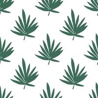 Seamless pattern with tropical leaves doodle for decorative print, wrapping paper, greeting cards, wallpaper and fabric vector