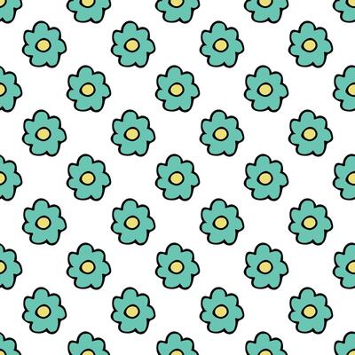 Summer seamless pattern with flowers doodle for decorative print, wrapping paper, greeting cards, wallpaper and fabric