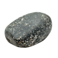 Smooth Dark Grey Rock With White Specks, on transparent background png
