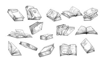 dictionary book handdrawn collection vector