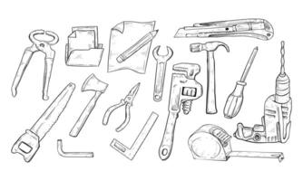 engginering handdrawn collection vector