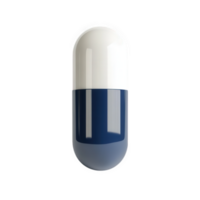 A Single White And Blue Capsule Pill, on transparent background png