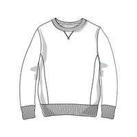 A drawing of a sweater with a white background vector