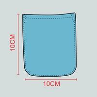 Pocket With length and width measurements vector