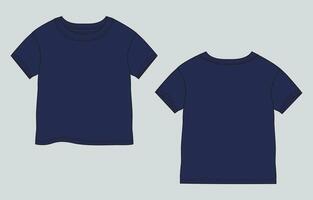 Two navy t - shirts on a gray background vector