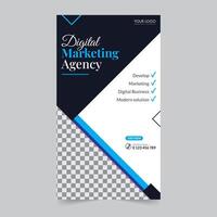 Digital marketing social media story business webinar for social media post, business post or stories banner template geometric shape design for attractive abstract elements post background space vector