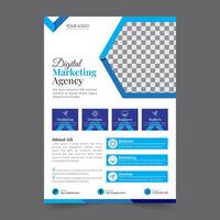 Business flyer design corporate flyer template geometric shape poster design brochure gradient abstract magazine background space for photo vector