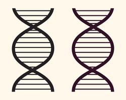 DNA double helix icon isolated on white background vector