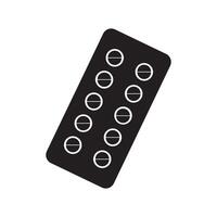 Pills and capsules blisters icon. Pill pack icon. vector