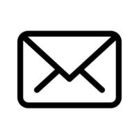 Envelope mail icon set. newsletter web buttons. close email letter outline symbol vector