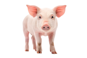 Young pig standing with curious expression png