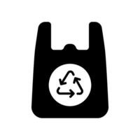 Reusable or recyclable plastic bag icon vector