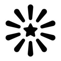 Simple Firework glyph icon. The icon can be used for websites, print templates, presentation templates, illustrations, etc vector