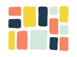 Doodle text box. Hand drawn bubble shapes and frames Kids color text shape. Organic child free form. Abstract square speech blobs for dialog. Simple set for bullet journal with punctuation marks for vector
