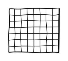 Hand drawn grid for notes. Doodle square grid pattern. Checked wallpaper print for collages. Rectangle frame by lines. Doodle sketch by pencil. Simple line border. illustration vector