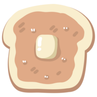 Buttered Toast Illustration png
