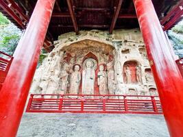 China, Sichuan, 01.01.2024 Huangze Temple is a Buddhist temple who is the only temple that is dedicated to China only Empress Wu Zetian photo