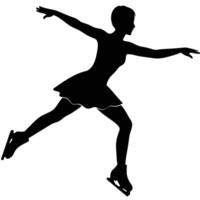 Ice Skate Silhouette on White Background vector