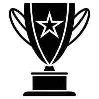 Surfing Trophy Silhouette on White Background vector