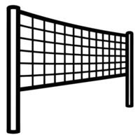 Volleyball Net Silhouette on White Background vector