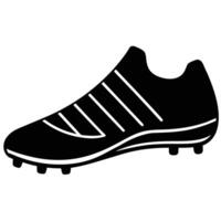 Soccer Boot Silhouette on White Background vector