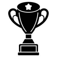 Boxing Trophy Silhouette on White Background vector