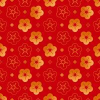 seamless plum flower pattern for Chinese new year, Lunar new year background for decoration, card style, wrapping paper vector