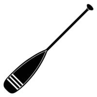 Paddleboard Silhouette on White Background vector