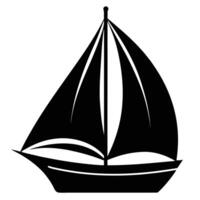 Sail Silhouette on White Background vector