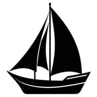 Sail Silhouette on White Background vector