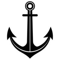 Anchor Silhouette on White Background vector