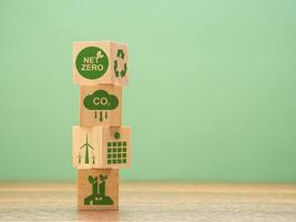 Net-zero emissions in 2050. Save the earth and the environment photo