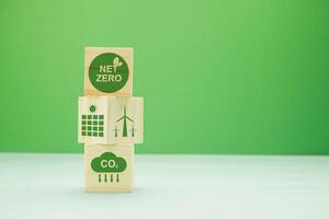 Net-zero emissions in 2050. Save the earth and the environment photo