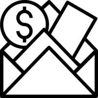 An envelope with money and a dollar sign vector