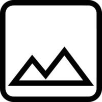 A black and white image of a mountain vector