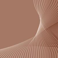 Abstract background in trendy color 2025 Mocha Mousse. Wavy lines. vector
