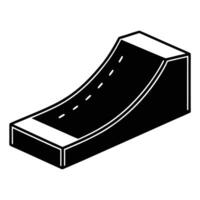 Ramp Skater Silhouette in Action vector