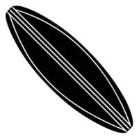 Surfboard Silhouette on White Background vector