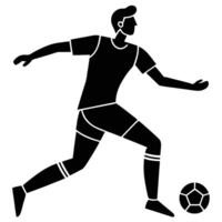 Passing Player Silhouette on White Background vector