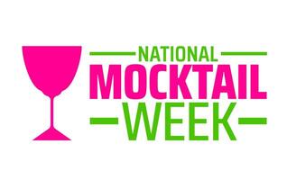 National Mocktail Week background banner or poster design template. observed every year in January. Holiday concept. Use to any Template, card, poster, placard, template. vector